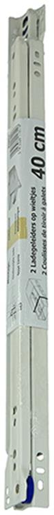 Afbeelding laden in galerijviewer, 1013689 - paar rolladegeleiders wit 25kg 40cm | 5 stuks
