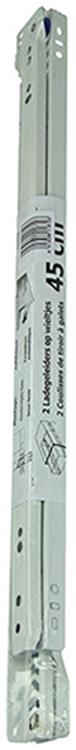 Afbeelding laden in galerijviewer, 1013690 - paar rolladegeleiders wit 25kg 45cm | 5 stuks

