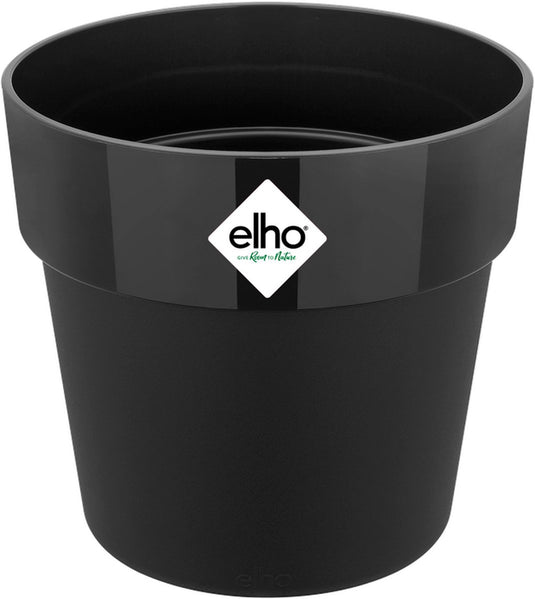 Elho b.for original rond 18 - bloempot voor binnen - 100% gerecycled plastic - ø 18.0 x h 16.5 cm - living black