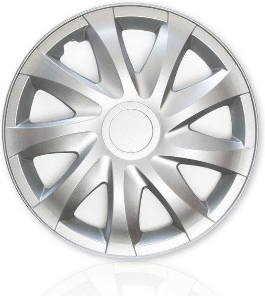 Nrm draco - wieldoppen - 15 inch set van 4 stuks - zilver