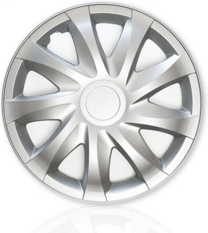 Nrm draco - wieldoppen - 15 inch set van 4 stuks - zilver