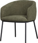 Woood leon eetkamerstoel - bouclé - forest green - 77x61x63