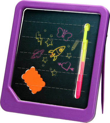 Toi-toys tekenbord neon glow met stift en spons