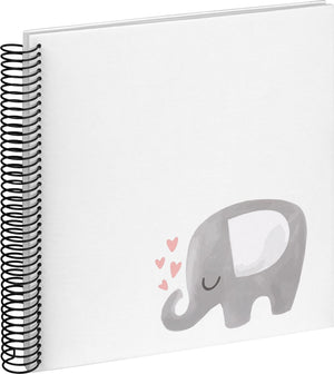 Walther sa-133 olifant hearting - spiraal album - formaat 25x25 cm - wit olifant