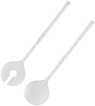 Westmark salade- serveerbestek, 2-delig, met luchtbelletjes, lengte: 27,5 cm, kunststof, bubbles, kleur: doorzichtig, 20922270