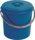 Curver blauwe emmer 12 l volume met deksel en handvat