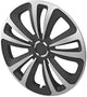 Proplus terra wieldop ø 15 inch – voor de meeste stalen velgen – met ventieluitsparing – zilver zwart