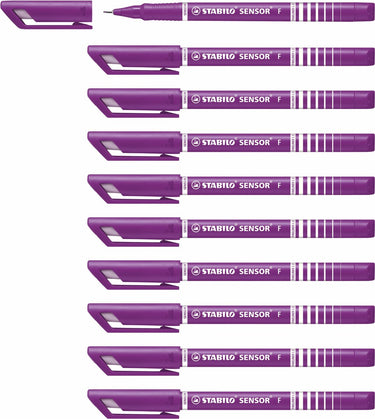 Stabilo sensor - fineliner 0,3 mm - lila - doos 10 stuks