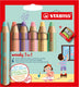Stabilo woody 3 in 1 pastel - multi talent kleurpotloden - etui met 6 kleuren puntenslijper
