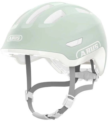 Abus fietshelm smiley 3.0 ace led pure mint s - 45-50 cm - lichtgroen - geschikt voor gebruik op kinderfietsen - 230 g