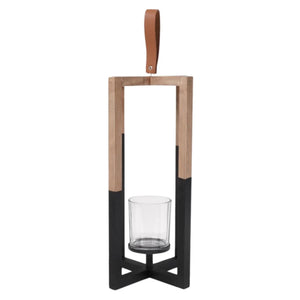 Senza kaarshouder hout zwart naturel 40cm