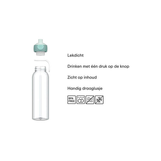 Mepal waterfles pop-up campus 500ml - cool blue