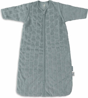 Jollein x nijntje - baby slaapzak winter met afritsbare mouw 90cm - miffy jacquard sea green - winterslaapzak