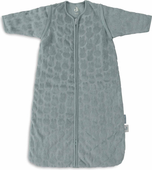 Jollein x nijntje - baby slaapzak winter met afritsbare mouw 90cm - miffy jacquard sea green - winterslaapzak