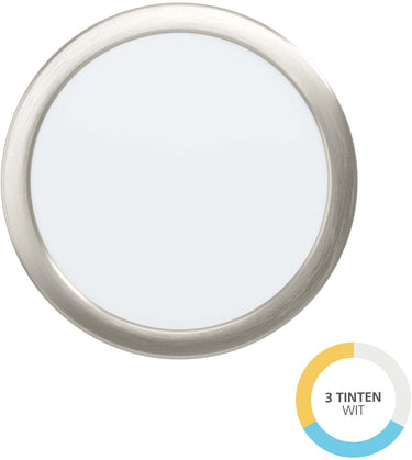 Eglo fueva 6 inbouwspot - led - ø 21.6 cm - grijs - instelbaar wit licht (warm, neutraal en daglicht)