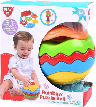 Playgo regenboog puzzelbal - 6dlg.
