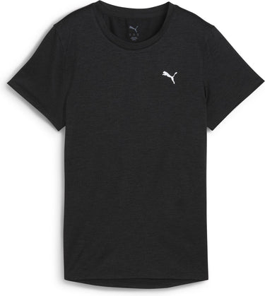 Puma w tad essential heather tee dames sportshirt - black heather