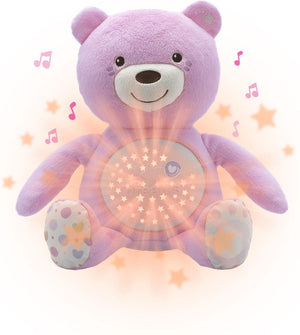 Chicco first dreams baby bear - babyprojector knuffel met nachtlampje en muziek - roze (0m+)