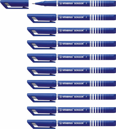 Stabilo sensor - fineliner 0.3 mm - blauw - doos 10 stuks