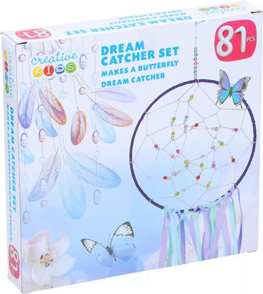 Creative kids dromenvanger knutselset 81 stuks - dream catcher diy set met kralen veren en lint - knutselpakket kinderen