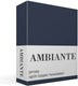 Ambiante jersey split-topper hoeslaken - lits-jumeaux - dark blue