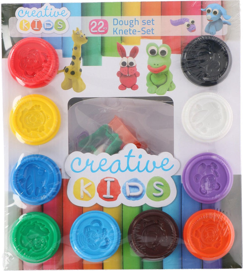 Afbeelding laden in galerijviewer, Creative kids kleiset - 10 kleuren klei - 22dlg.
