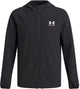 Under armour ua vibe woven windbreaker-blk jongens sportjas - zwart - wit
