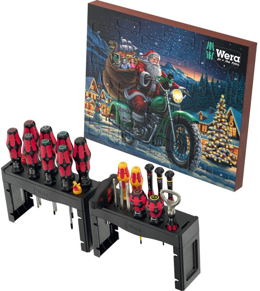 Wera adventskalender 2025: 28-delige gereedschapsset met schroevendraaiers