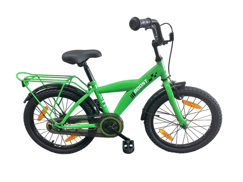 Bikefun kinderfiets boost 18 inch met remnaaf - groen