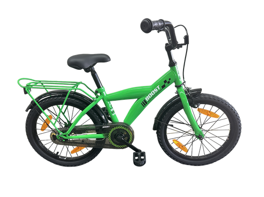 Bikefun kinderfiets boost 18 inch met remnaaf - groen