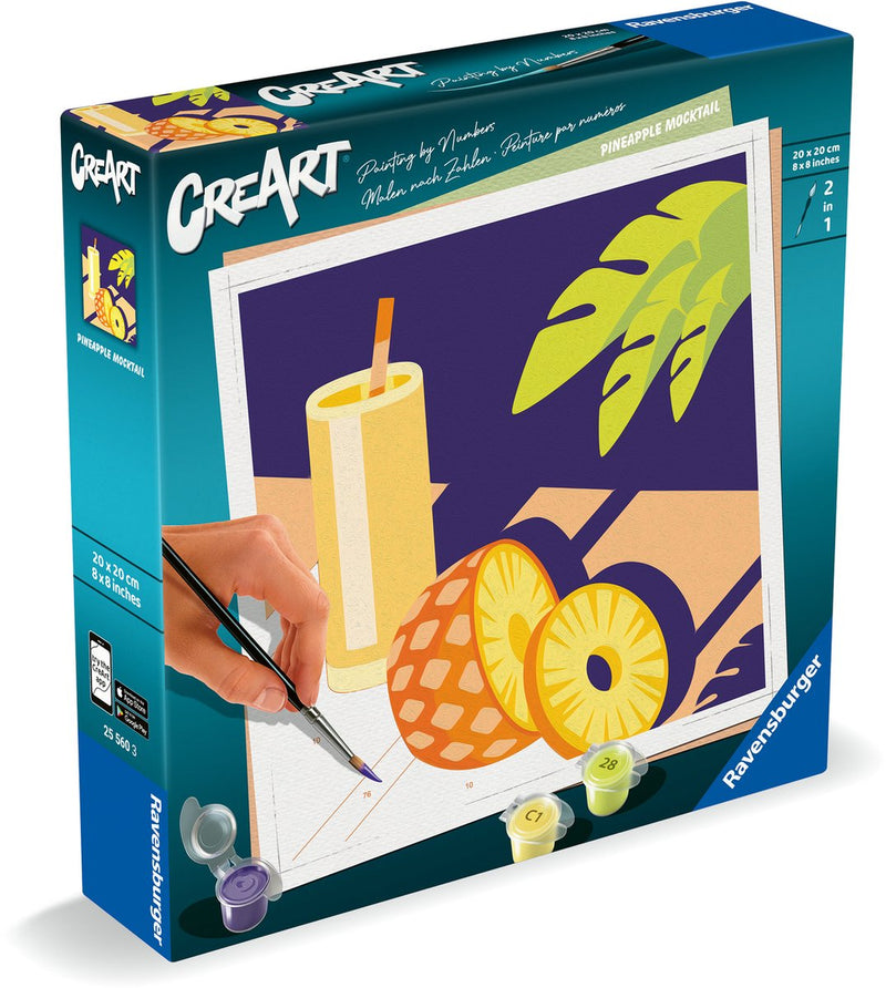 Afbeelding laden in galerijviewer, Ravensburger schilderen op nummer set - creatief schilderpakket ananas.
