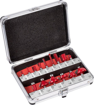 Kreator krt060185 frezenset voor bovenfrees - 8 mm - 15 delig