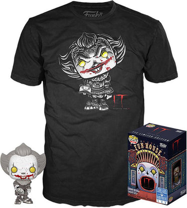 Funko pop! it chapter 2: set figure and tee - pennywise exclusive maat m