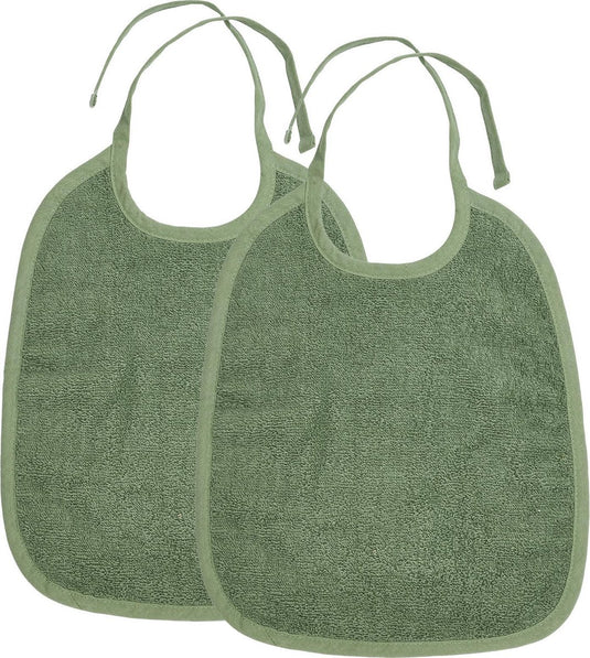 Meyco baby uni slab - 2-pack - badstof - forest green