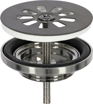 Differnz afvoerplug gun metal â€“ afvoerstop voor wastafel â€“ ã˜ 64 mm â€“ 6m schroef