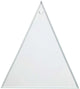Creativ company glazen plaat driehoek met gat 8x9cm, 10st.
