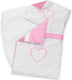 Woet ® poppendekentje - poppen beddengoed - roze geruit dekentje voor poppenbed of poppenwagen - rollenspel poppenaccessoire - vanaf 1 jaar