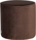 Woood sara poef hoog 46xø46 cm - velvet - donkerbruin