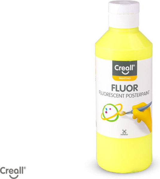 Creall fluorescerend gouache geel - uni