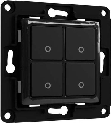Shelly wall switch 4 knop (zwart)