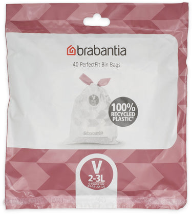 Brabantia perfectfit vuilniszakken - 2 3 l - code v - 40 stuks