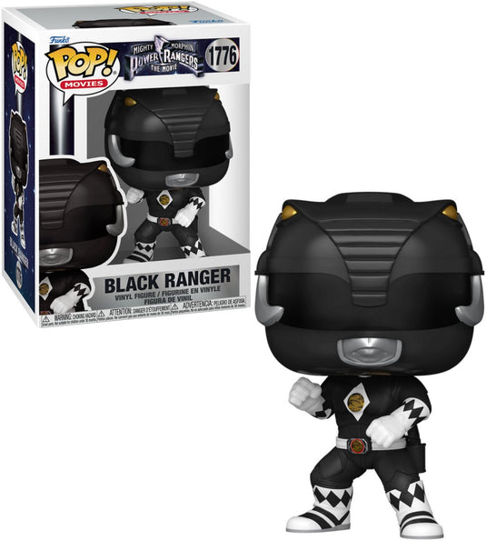 Funko mighty morphin power rangers: the movie pop! movies vinyl figuur black ranger 9 cm pop! figuur