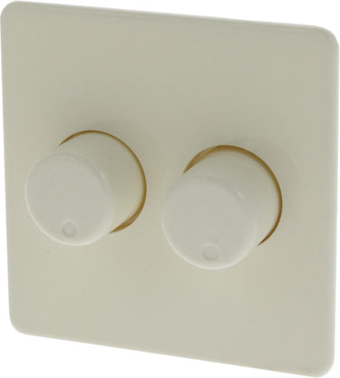 Peha standaard centraalplaat met knop duo dimmer - creme