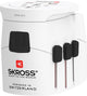 Skross - reisadapter - wereld naar europa - met randaarde stekker (zonder zwitserland italië) + 2xusb 2400 ma