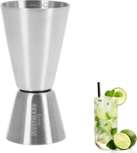 Westmark barmaatje, jigger voor cocktails, 2 4 cl, roestvrij staal, zilver, 62772260