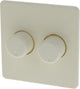 Peha standaard centraalplaat met knop duo dimmer - creme