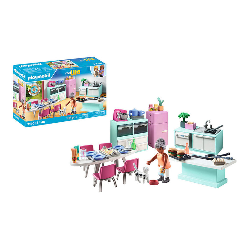 Afbeelding laden in galerijviewer, Playmobil my life keuken met eethoek - 71609
