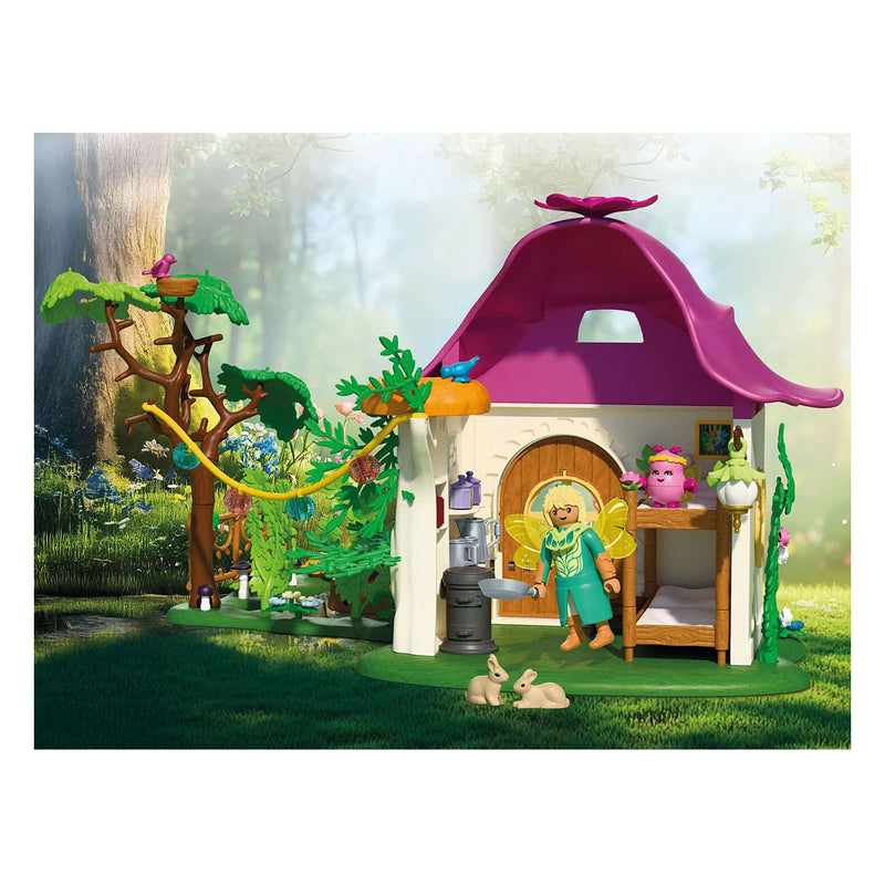 Afbeelding laden in galerijviewer, Playmobil gezellig sprookjeshuis met gouden eenhoorn en stal - 71838

