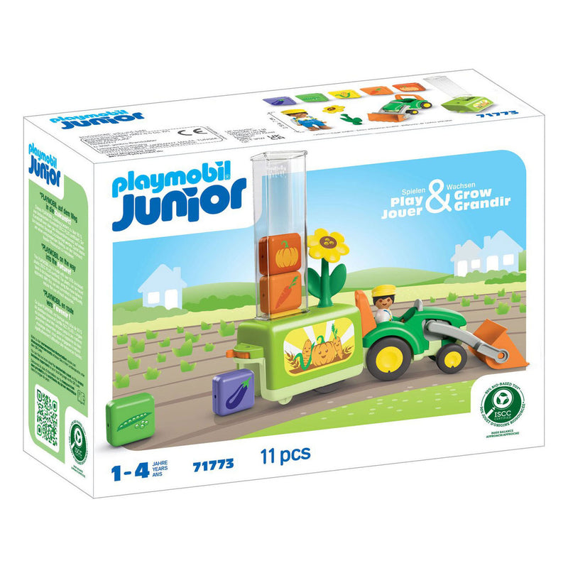 Chargez l'image dans la visionneuse de la galerie, Playmobil junior tractor met laad- en lossysteem - 71773
