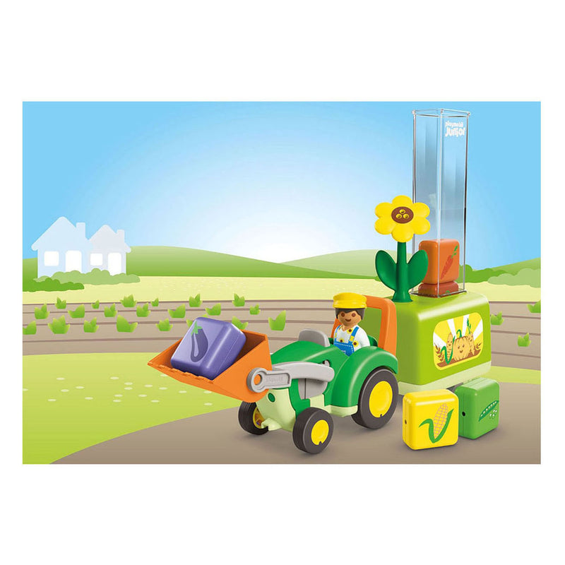 ギャラリービューアに画像をロードする, Playmobil junior tractor met laad- en lossysteem - 71773
